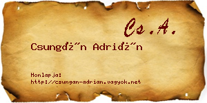 Csungán Adrián névjegykártya