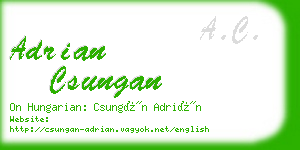 adrian csungan business card